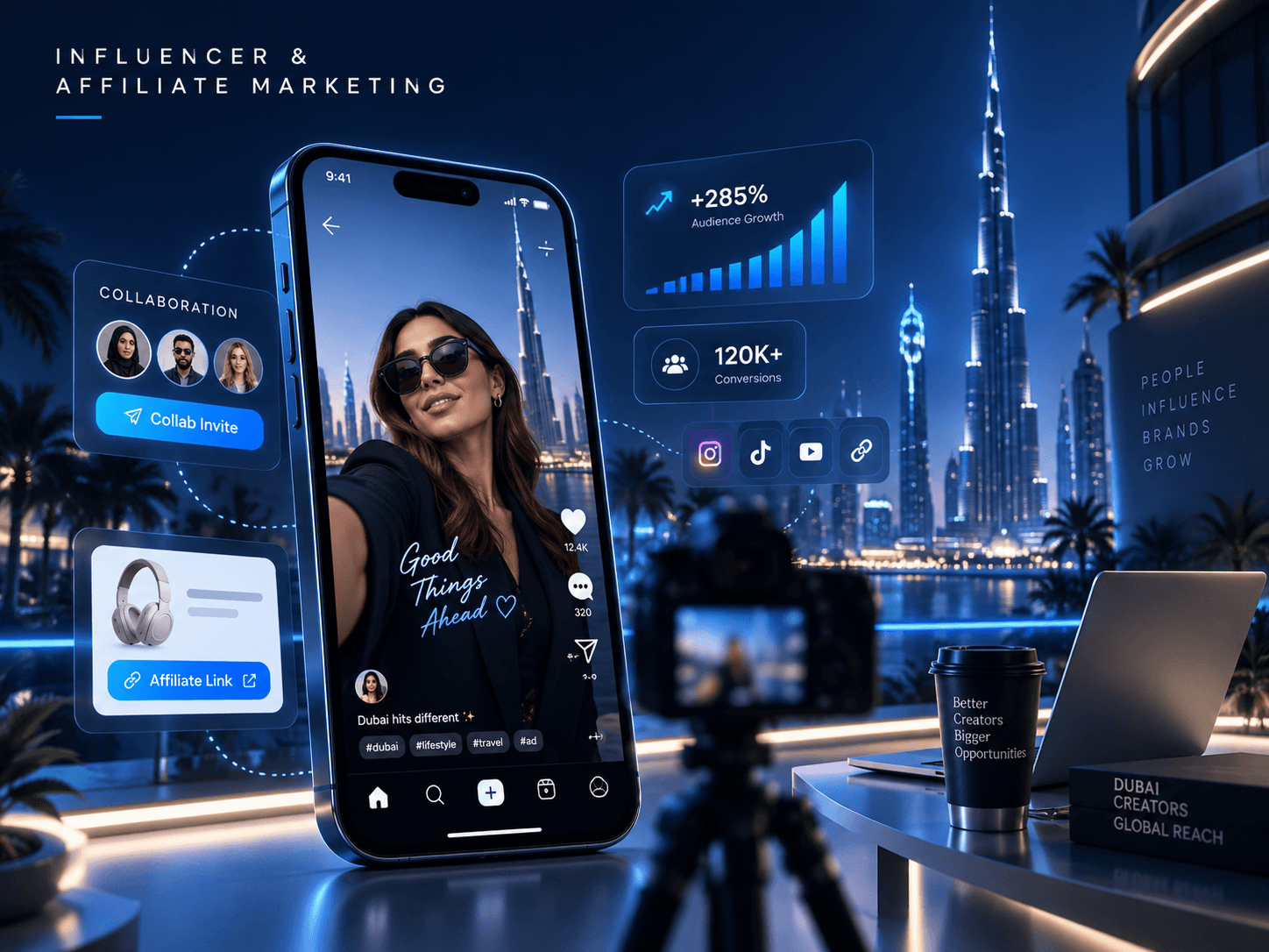 Concept illustration for Influencer & Affiliate Marketing