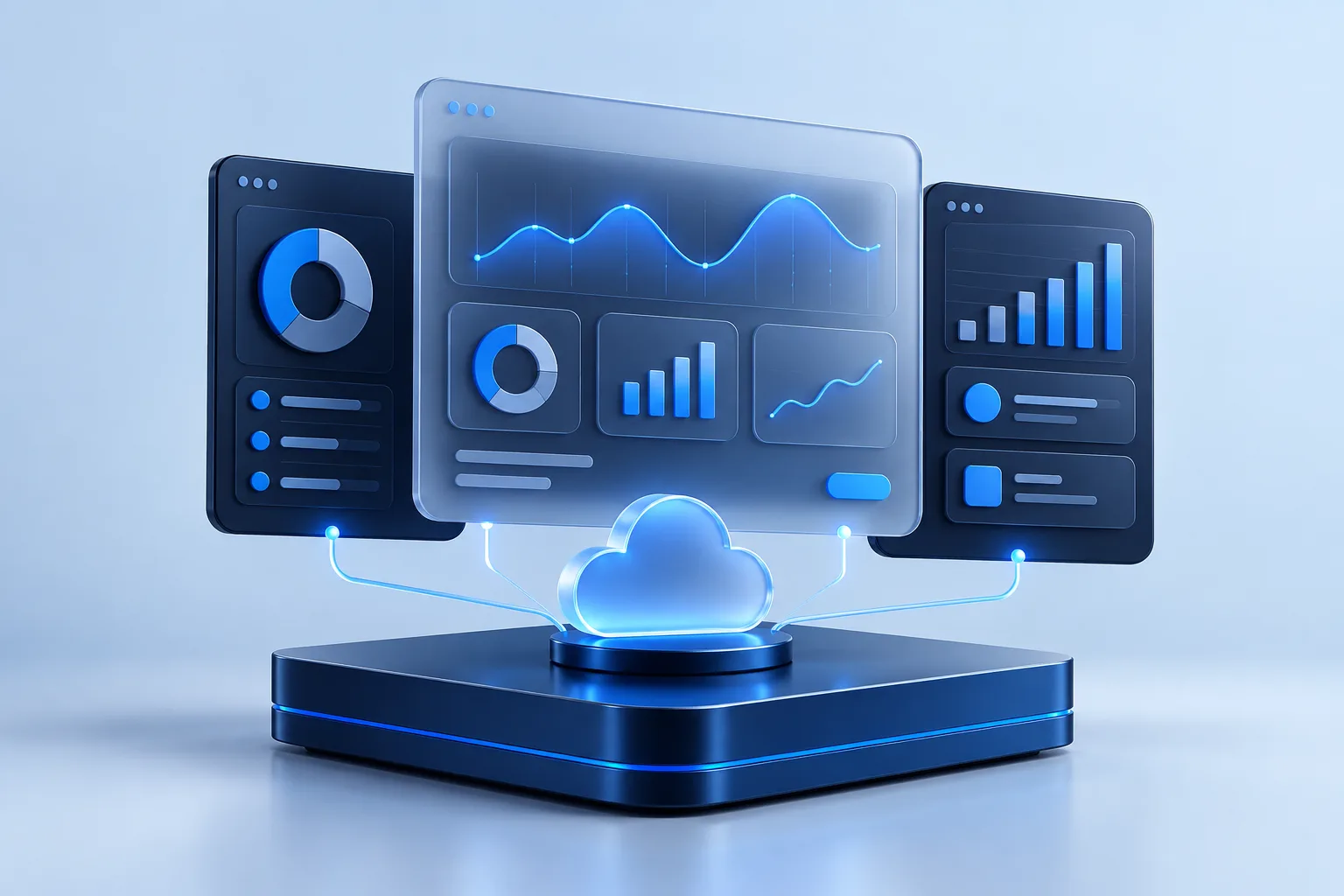 Concept illustration for SaaS Development