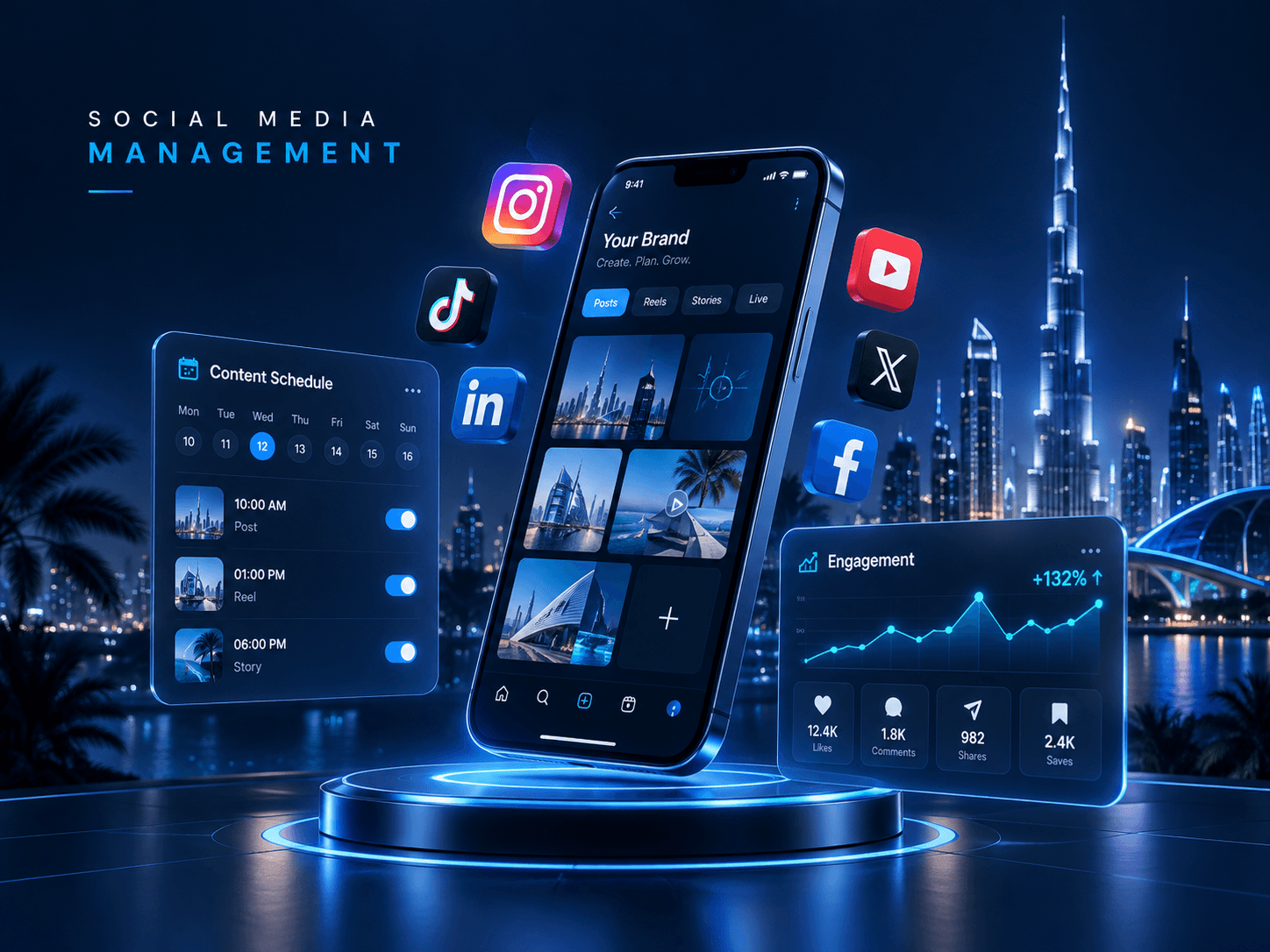 Concept illustration for Social Media Management