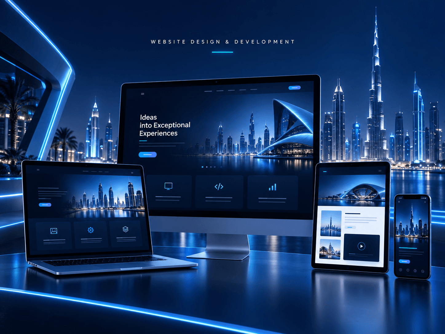 Concept illustration for Website Design & Development